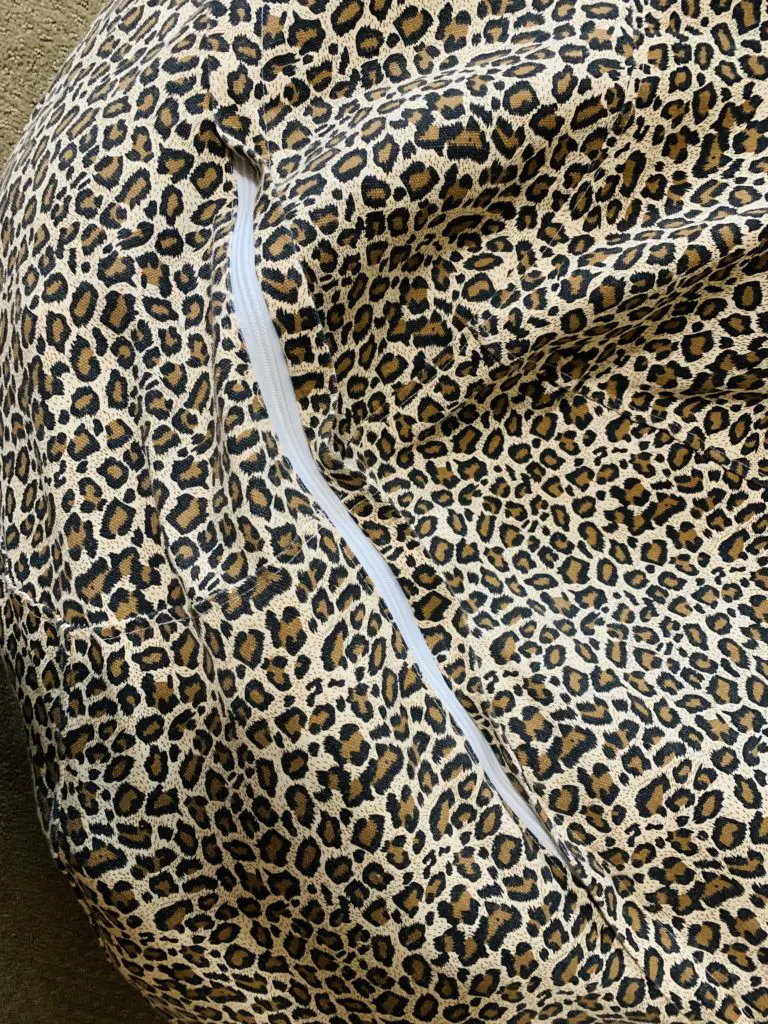 up close on stuffed animal bean bag